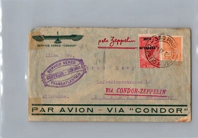 1931 Brasil Sao Paulo Graf Zeppelin LZ 127 Cóndor Correo Cubierta a Alemania Berlín Foto 1 de 2