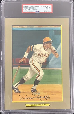 Willie Stargell Signed Perez Steele Great Moments Postcard Pirates PSA/DNA Mint9 - Image 1 of 3