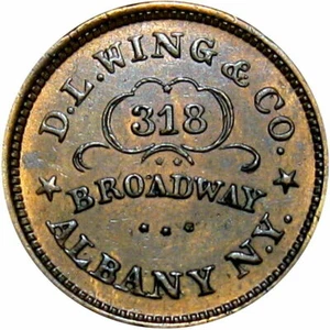 Civil War Token - Albany New York - L Wing & Co Union Flour - Picture 1 of 2