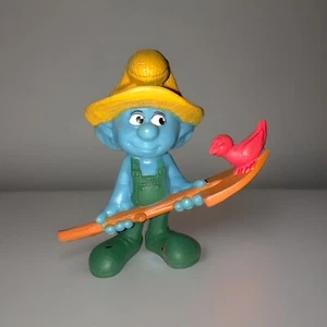 Estatuilla Happy Meal de los Pitufos Farmer McDonald's 2008 - Imagen 1 de 1