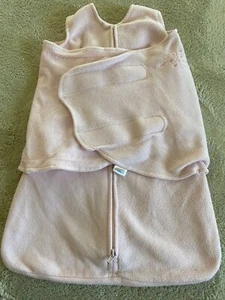 HALO Schlafsack SWADDLE Tragdecke Mädchen hellrosa Fleece Sterne NEUGEBORENE - Bild 1 von 8