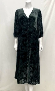 $458 NWT JADE by Johnny Was Natalia Silk Velvet Midi Dress - L - JW46291224 - Picture 1 of 5
