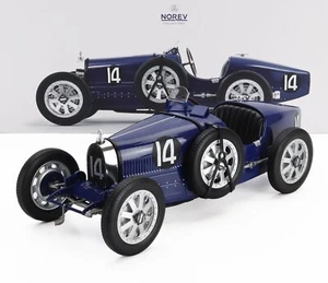MODELLINO AUTO EPOCA STATICO NOREV BUGATTI T35 1925 BLU MODELLISMO SCALA 1:12 - Foto 1 di 10