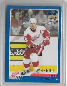 STEVE YZERMAN 2003/4 TOPPS TRADED BLUE PARALLEL #344/500 - ALI ROSSE!! - Foto 1 di 1