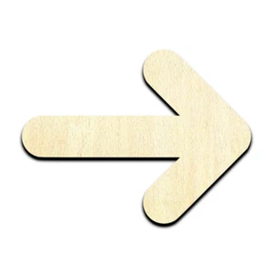 Arrow 4 Cut Out Unfinished Wood Shape Craft Supply - Picture 1 of 6