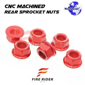 Red Rear Wheel Sprocket Nuts M8 For YZF R125 08-10 11 12 13 14 15 16 17 18 19 - Picture 1 of 3