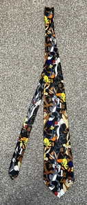 Looney Tunes Krawatte Mania schwarz Vintage 90er Jahre  - Bild 1 von 3