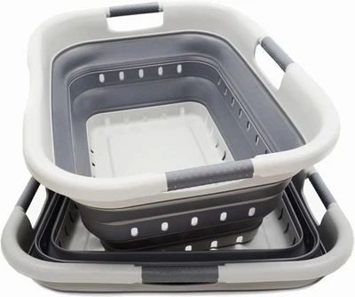 SAMMART 41L (10,8 galones) Juego de 2 22,8 x 17,9 x 10,5 pulgadas, gris/gris oscuro  Foto 1 de 4