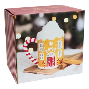 Candy Cane Gingerbread House Coffee Cup Mug Christmas Novelty Gift Festive - Picture 1 of 5