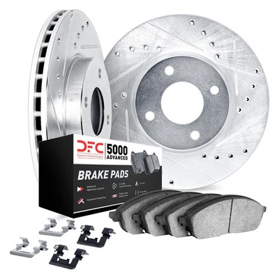 For Toyota Prius C 12-19 DFC PRO-KIT 5000+ Drilled & Slotted Front Brake Kit Foto 1 de 2