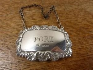Nice Vintage David Sutton Hallmarked Silver Port Decanter Label London  1978 - Picture 1 of 1