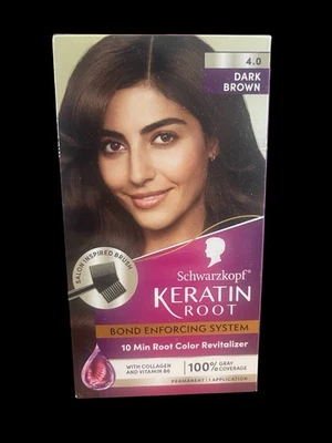 Schwarzkopf 角蛋白根色活化剂永久 #4.0 深棕色  — 第 1/4 张图片