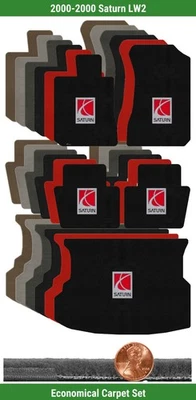 Juego de alfombrillas Velourtex personalizadas para Saturn LW2 2000 con logotipo (5 piezas) #11B6 Foto 1 de 4