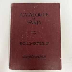 Rolls-Royce Catalogue Of Parts Series 1700-2600 August 1914 - Picture 1 of 22