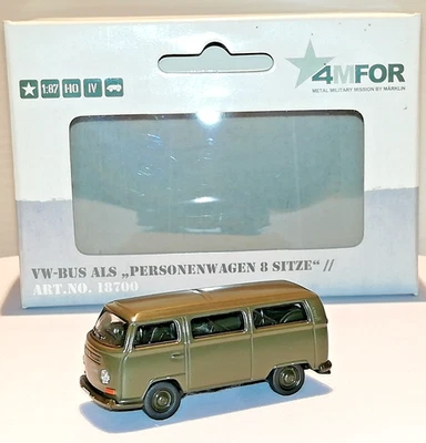 Märklin 1:87 PKW Volkswagen VW-Bus T2 Bundeswehr 8-Sitzer OVP 4MFOR 18700 - Bild 1 von 4