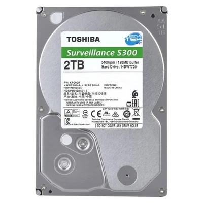 Toshiba S300 Surveillance Hard Disk HDD 2TB 3,5 " SATA 5400RPM Disc DVR PC Nas - Image 1 of 4