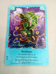Bella Sara Moonfairies Beetlejape 6/55 Steward Of Herd Moonfairy Horse Card TCG - Picture 1 of 2