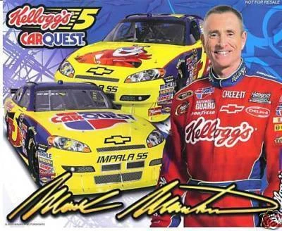 MARK MARTIN 2009 KELLOGGS POSTCARD 8 X 10 2ND VERSION Cover