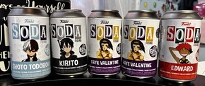 Funko Soda Anime Lote Común y Faye San Valentín Vaquero Bebop CHASE Kirito Espada Arte - Imagen 1 de 3