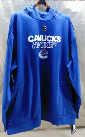 Nwt Adidas Vancouver Canucks NHL Ice Hockey Pro Player Hoodie Pullover Men's 3XL Cover