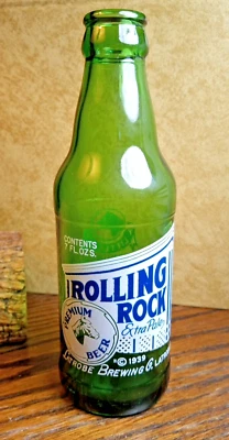 Rolling Rock 7 oz. Botella de cerveza vintage ACL "A Little Nip" Foto 1 de 4