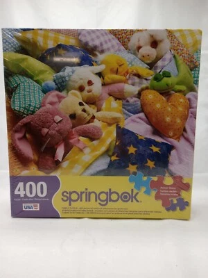 Springbok's 400 Piece Family Jigsaw Puzzle "Sleepover" Made in USA Kids Family  - Image 1 of 4