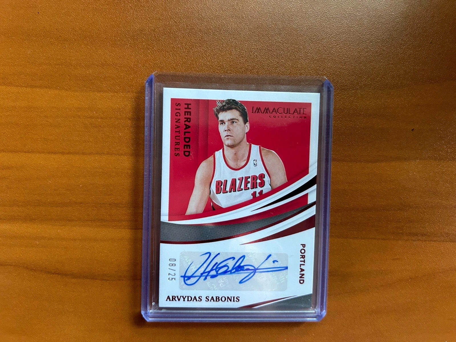 Arvydas Sabonis 2020 Immaculate #HS-ARV Heralded Signatures - Red /25 ...