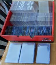Huge lot of used top-loaders, card sleeves, screw-down & snap-down card cases