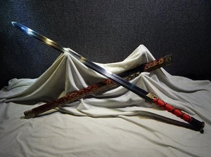 Espada china de 42 pulgadas Han Jian acero al carbono KATANA hoja afilada puede cortar árbol - Imagen 1 de 10