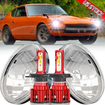 Faróis de LED redondos FIT Datsun280ZX 240Z 260Z 7 polegadas feixe selado Hi/Lo EUA - Imagem 1 de 4