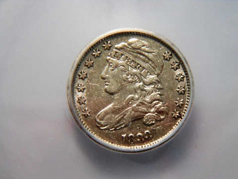 1833-P (ICG EF-40) Capped Bust Silver Dime *Last 3 High*, Nice Higher Grade Coin Cover