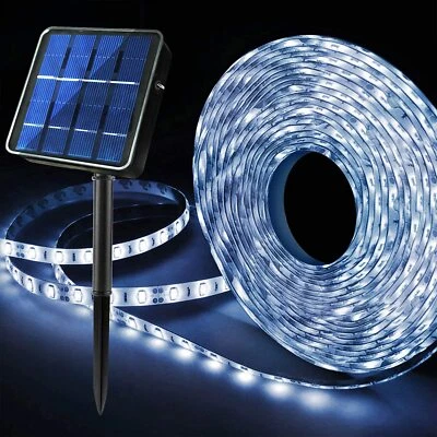 Outdoor Garden LED Strip Light Blue Solar Powered Flexible Waterproof Rope Light - Image 1 of 4