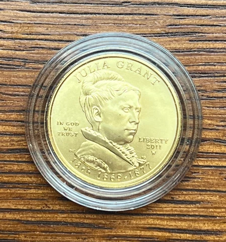 2011 1/2 oz Gold First Spouse Series Julia Grant BU Coin Low Mintage of 2,892 Cover