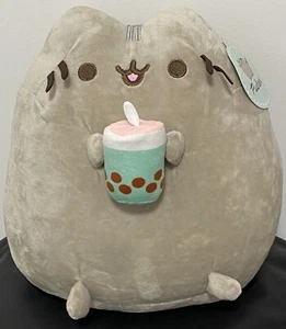 Brand New Licensed Pusheen The Cat - Pusheen With Bubble Tea Plush 33cm - Picture 1 of 1