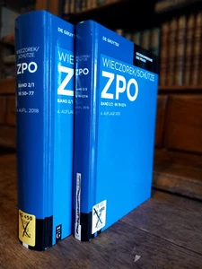 Wieczorek ZPO 2 Bde 2/1 und 2/2, §§ 50-77 / 78-127a, 4.Auflage, de Gruyter 2015 - Bild 1 von 1