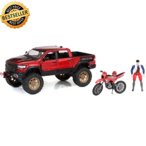 Adventure Force Free Wheeling Metal Vehicle Playset Ram Truck, Bike Ages 3 & Up - Picture 1 of 13