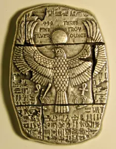 3oz .999 Fine Silver Egyptian Relics Series Bar - Picture 1 of 2