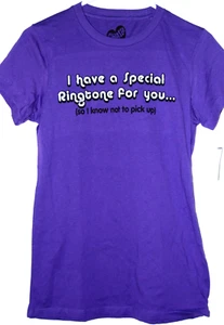 Chaser Damen-T-Shirt Grafikdruck kurzärmeliger Rundhalsausschnitt lila Größe L - Bild 1 von 5