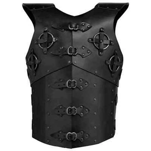 armatura completa samurai medievale - armatura in pelle per LARP e cosplay - nero - Foto 1 di 4