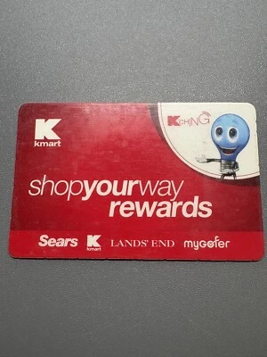 Tarjeta de Recompensas Kmart Shop Your Way De Colección K’Ching Luz Azul RARA Descontinuada Foto 1 de 4
