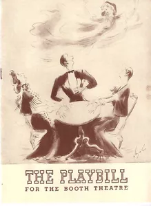 1943 Booth Theatre Playbill Alajalov Cover Art Vintage Cigarette Alcohol Ads - Picture 1 of 6