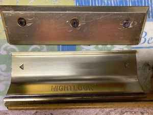 floor mounted door brace "knightlock" 8 in brass free shipping - Picture 1 of 5