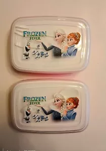 Disney Frozen Fever Lunchbox w/fork and knife - 2 pack - Picture 1 of 3
