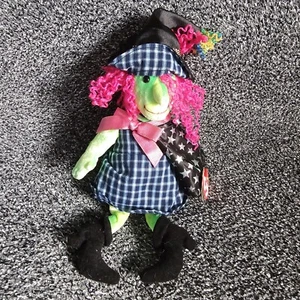Ty Beanie Babies Scary Witch With Tag. Teddy bear Stuffed Animal Plush FREE P&P - Picture 1 of 4
