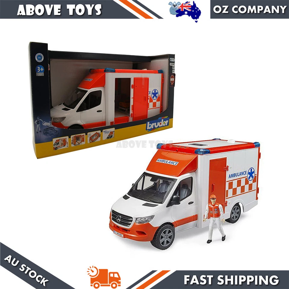 Bruder 1:16 Mercedes G3 Sprinter Ambulance With Driver & Light Sound Toy Model - Image 1 of 4
