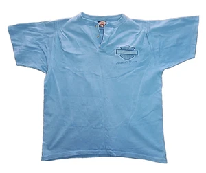 Harley-Davidson Blue T-Shirt Women LG Snell Motor Cycles St. Louis 100% Cotton C - Picture 1 of 7