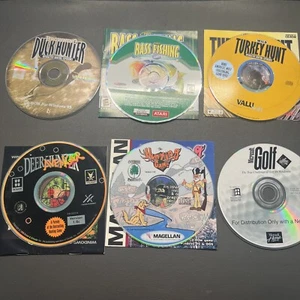 PC Video Game Lot of 6 Vintage 90's Windows 95 Hunting Fishing Golf Untested - Picture 1 of 3