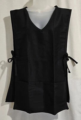 new Fame Cobbler Smock Apron sz XL+ black, front pockets, side ties, poly-cotton - Image 1 of 4