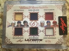 2023 LEAF ULTIMATE HOCKEY   ULTIMATE MEMORABILIA 6  ROBITAILLE/SELANNE/GILMOUR