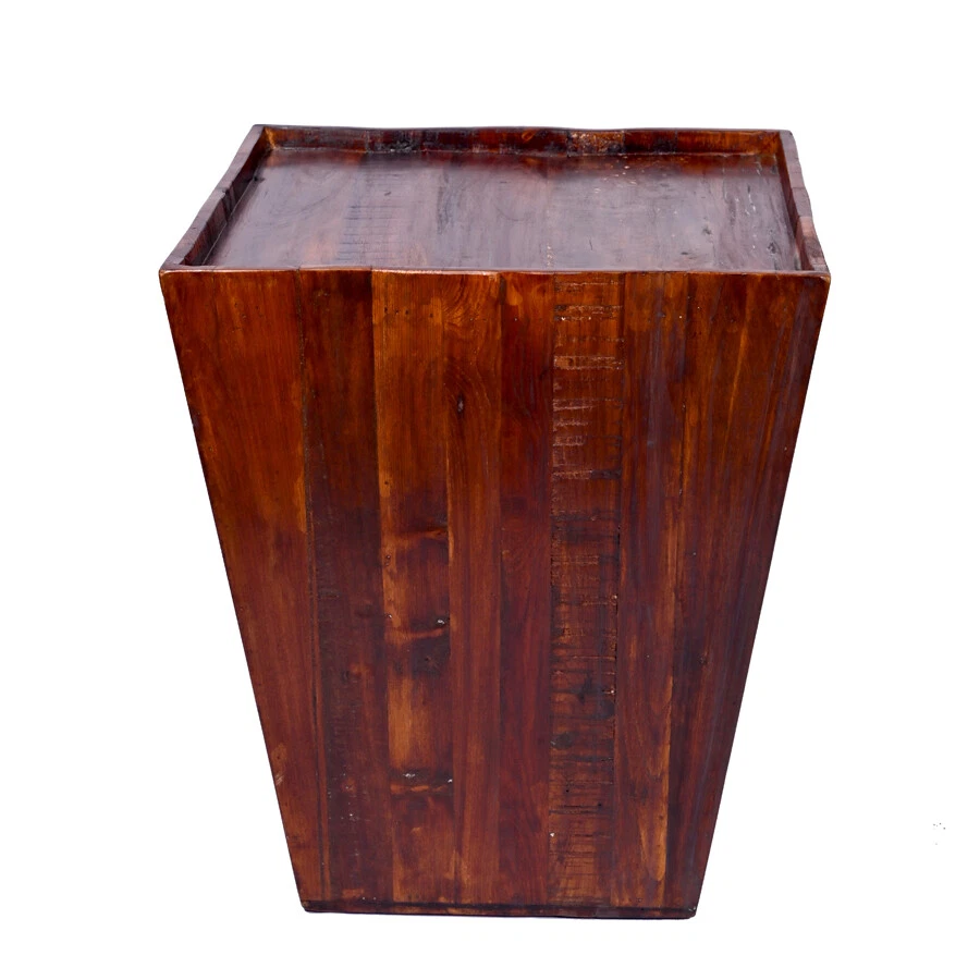 Reclaimed cone shaped 18 inch Square Side table | Accent Table | End Table - Image 1 of 4